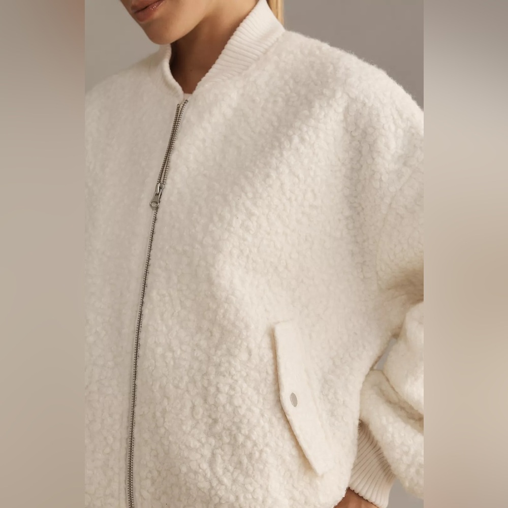 Anthropologie Sherpa Bomber Jacket - Picture 5 of 8